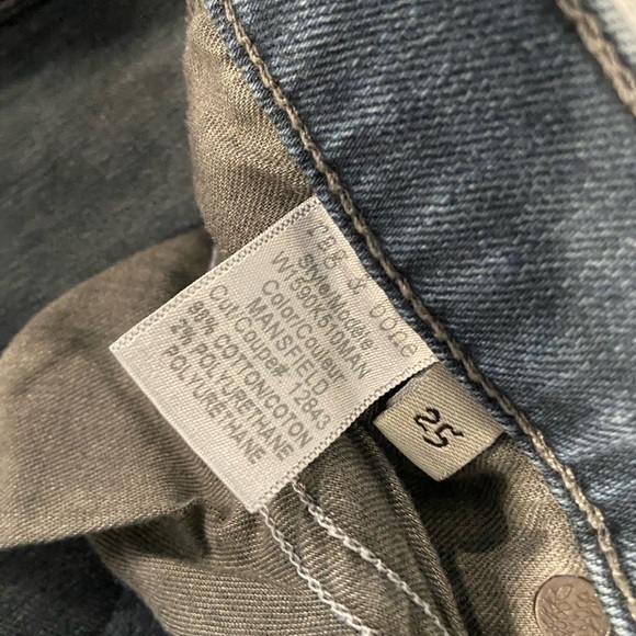 Rag & Bone Size 25 Blue Gray Cotton Stretch Low Rise Straight Leg Denim Jeans - Picture 10 of 11